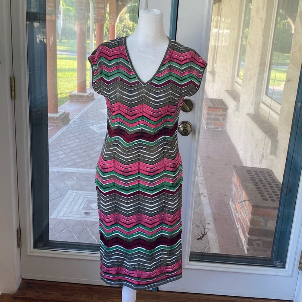 Missoni white tag zig zag knit dress sz 44 6 Medium